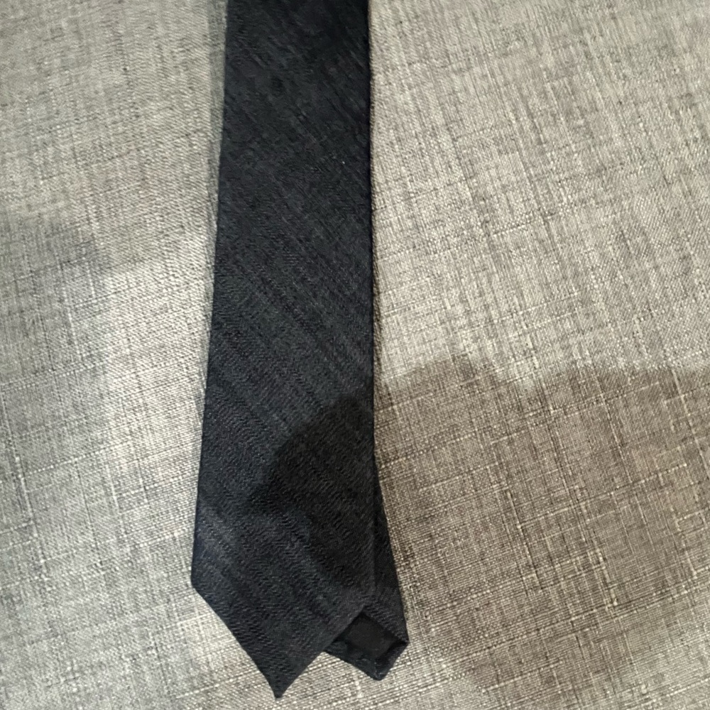 Denim skinny tie